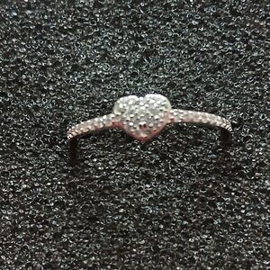 Elegant Sterling Silver Heart Ring